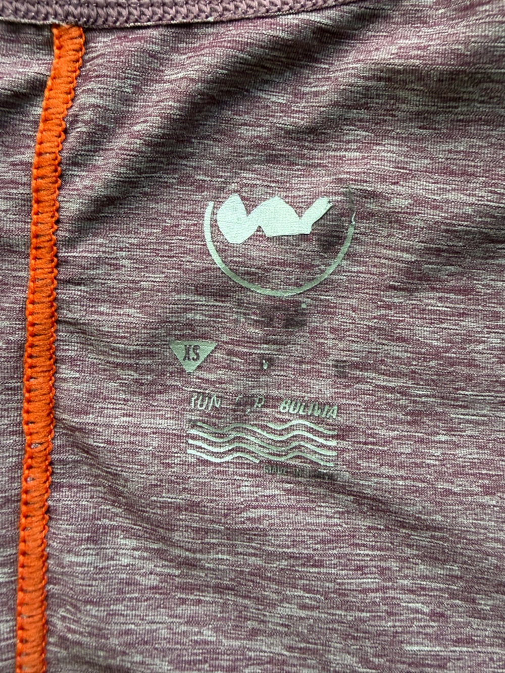 Janji Lightweight Long Sleeve Running Tee Purple Red Brown Heather XS - Picture 4 of 7